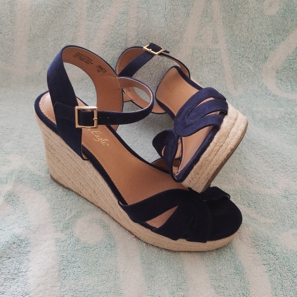 American Eagle Navy wedges
